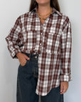Haveone - Camicia check largo moro