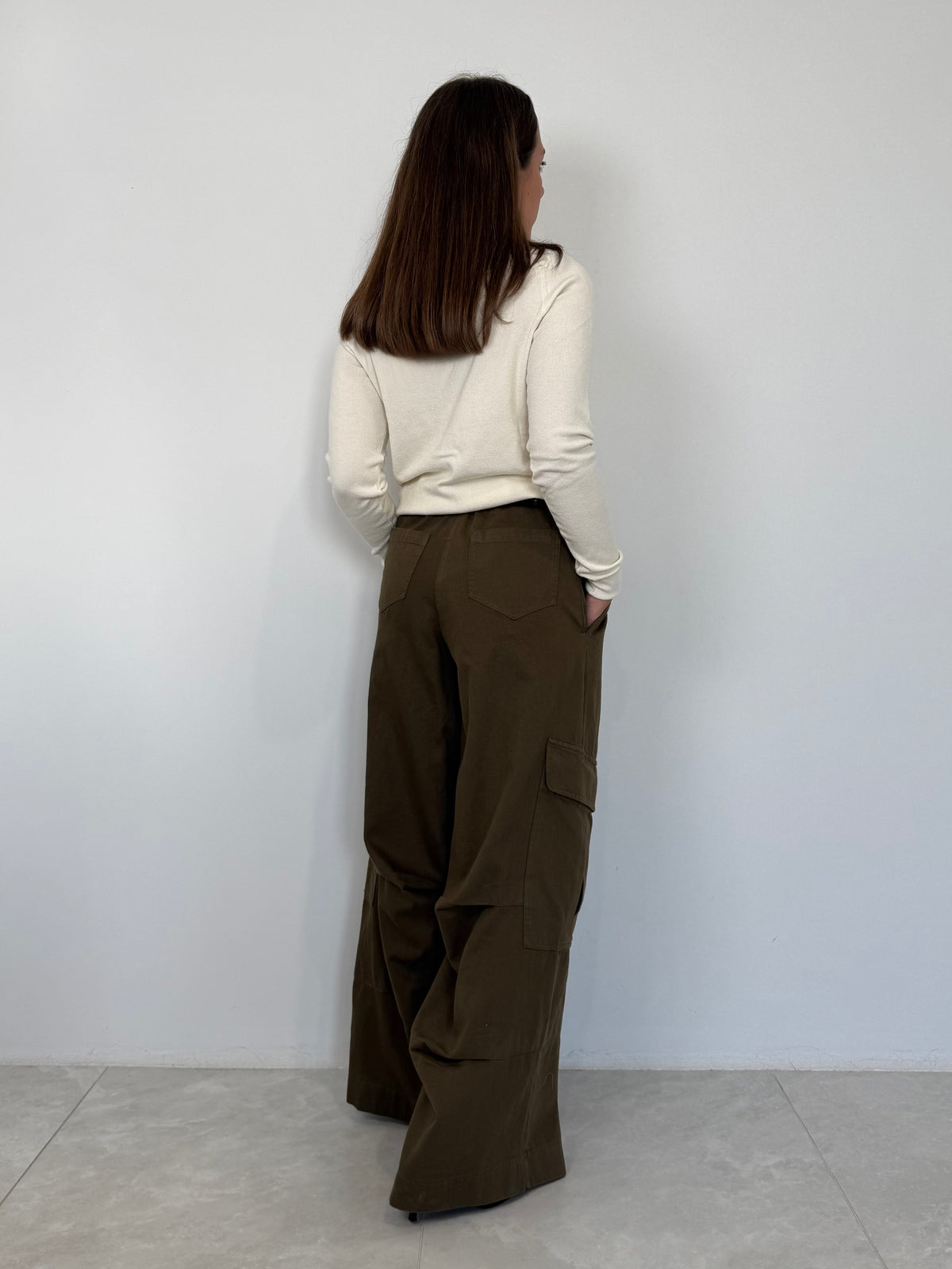 Haveone - Pantalone cargo verde