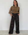SusyMix - Pantalone animalier con bande