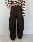 Haveone - Pantalone cargo moro