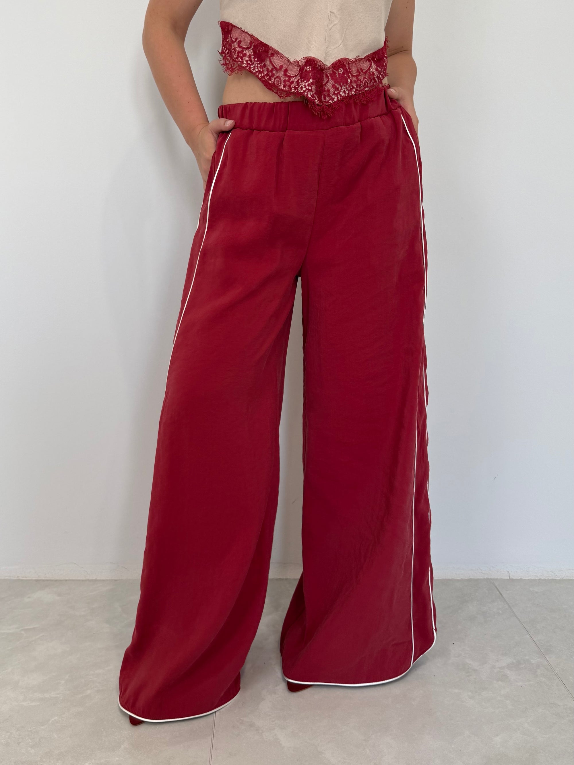 Haveone - Pantalone in cupro con banda india