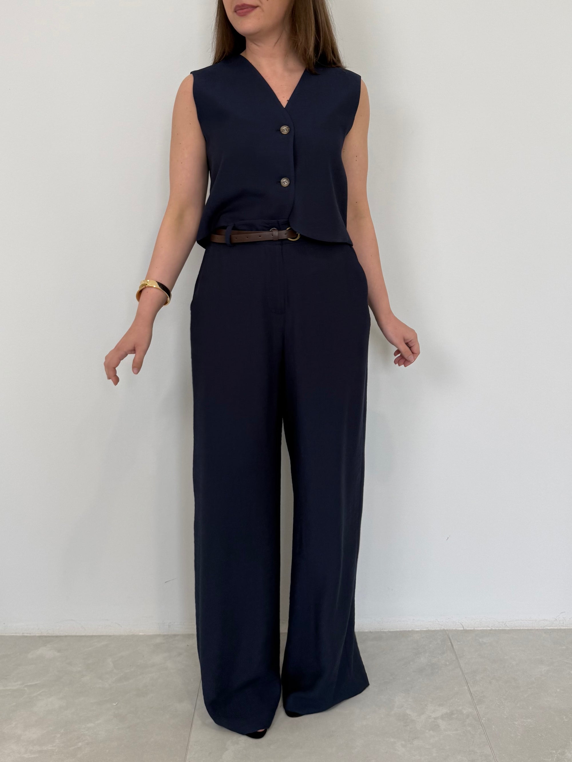 Haveone - Pantalone easy blu