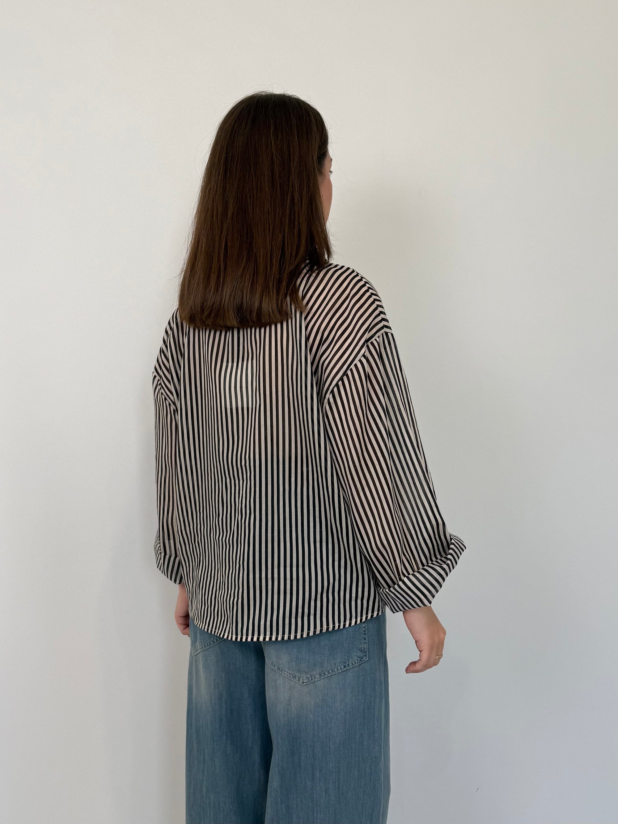 Tensione In - Camicia millerighe nera