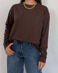 SusyMix - Maglia scatola manica lunga moro