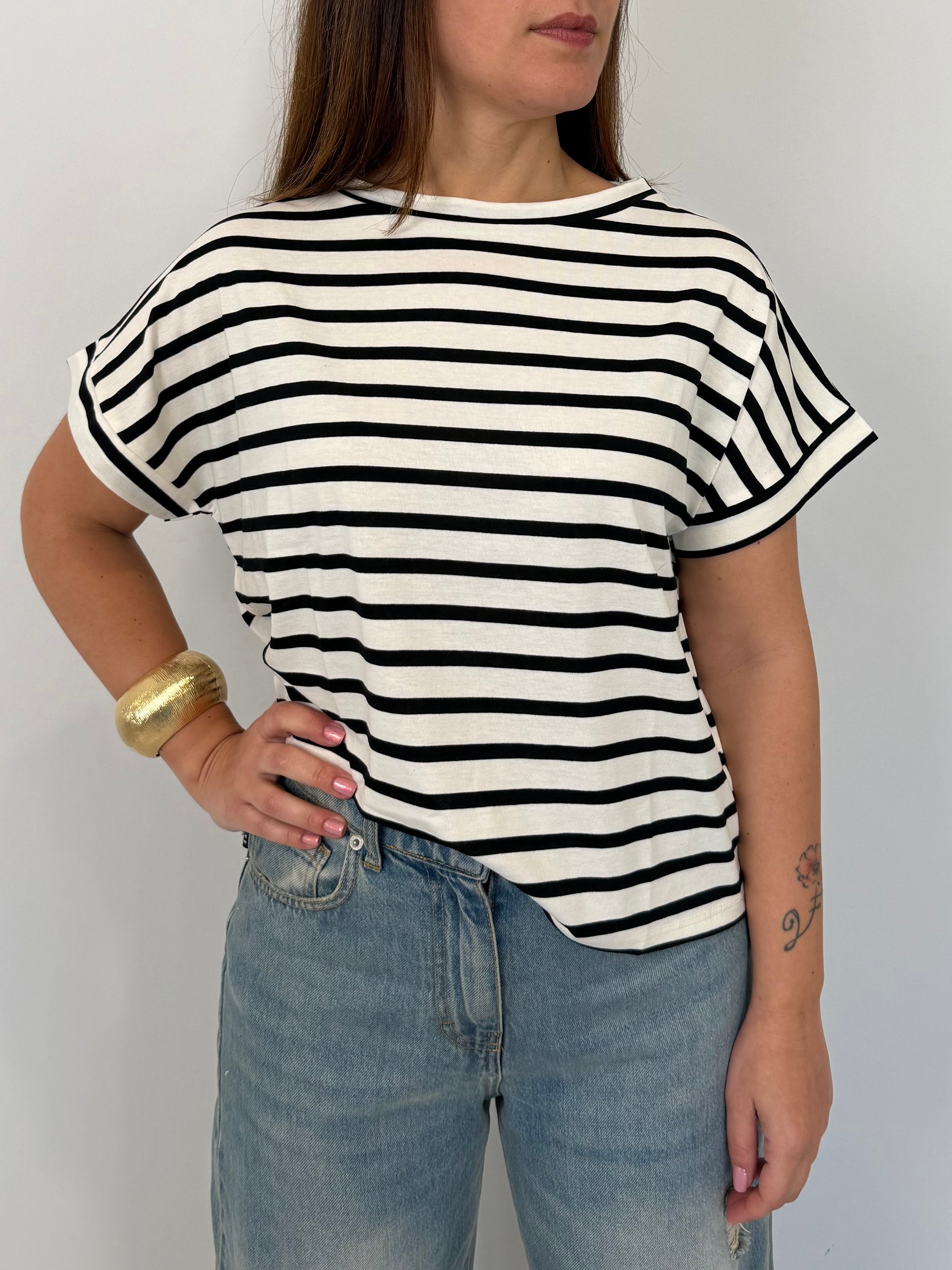 SusyMix - T-shirt righe nere