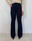 SusyMix - Pantalone flare in punto Milano blu