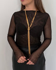 SusyMix - Maglia in tulle nera