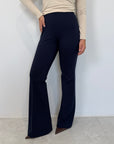 SusyMix - Pantalone flare in punto Milano blu