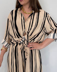 Haveone - Camicia in viscosa riga larga