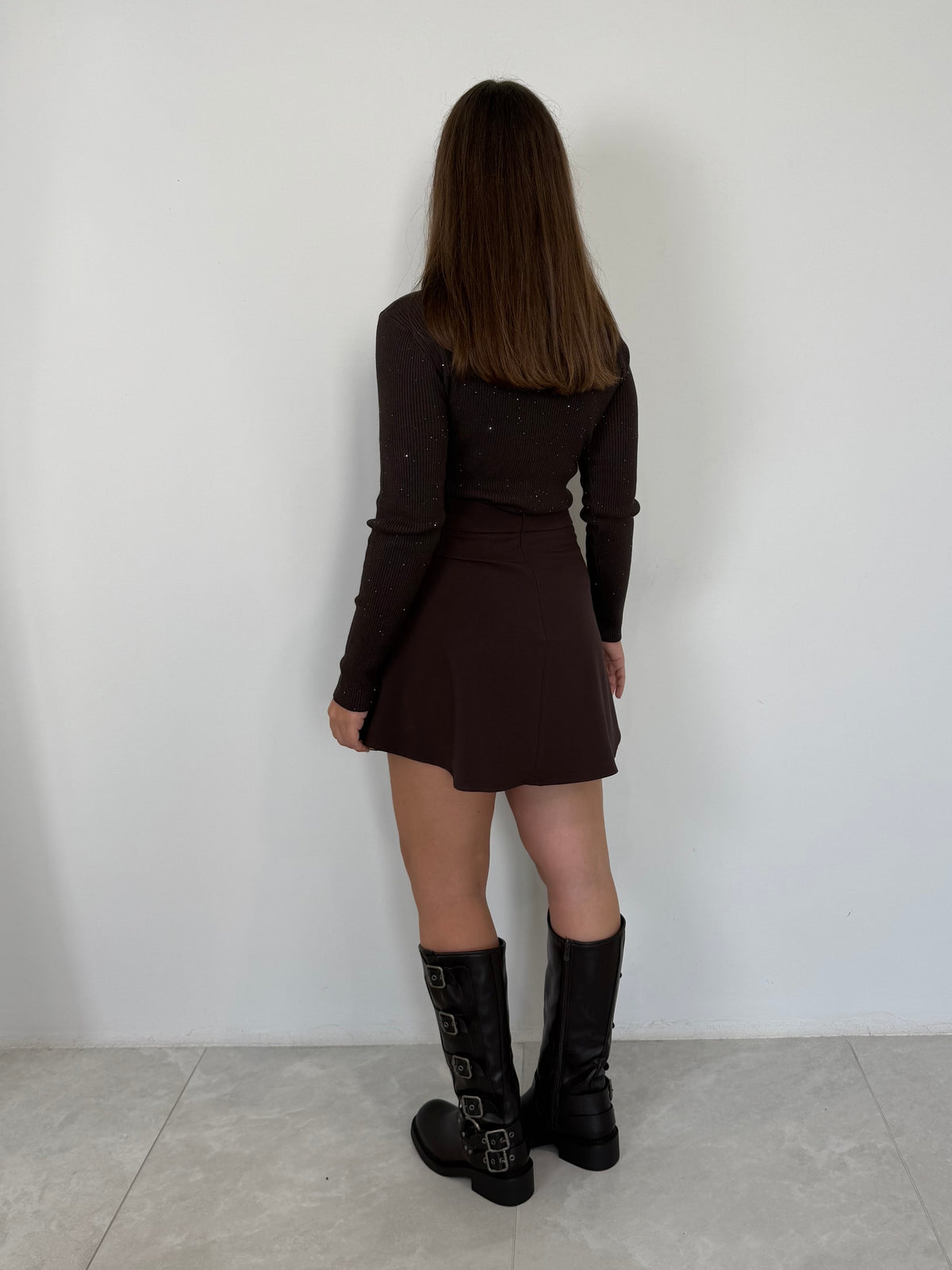 Tensione In - Gonna con maniche camicia moro