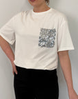 SusyMix - T-shirt taschino paillettes argento