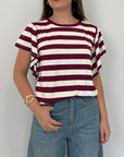 SusyMix - T-shirt con balzine e righe india
