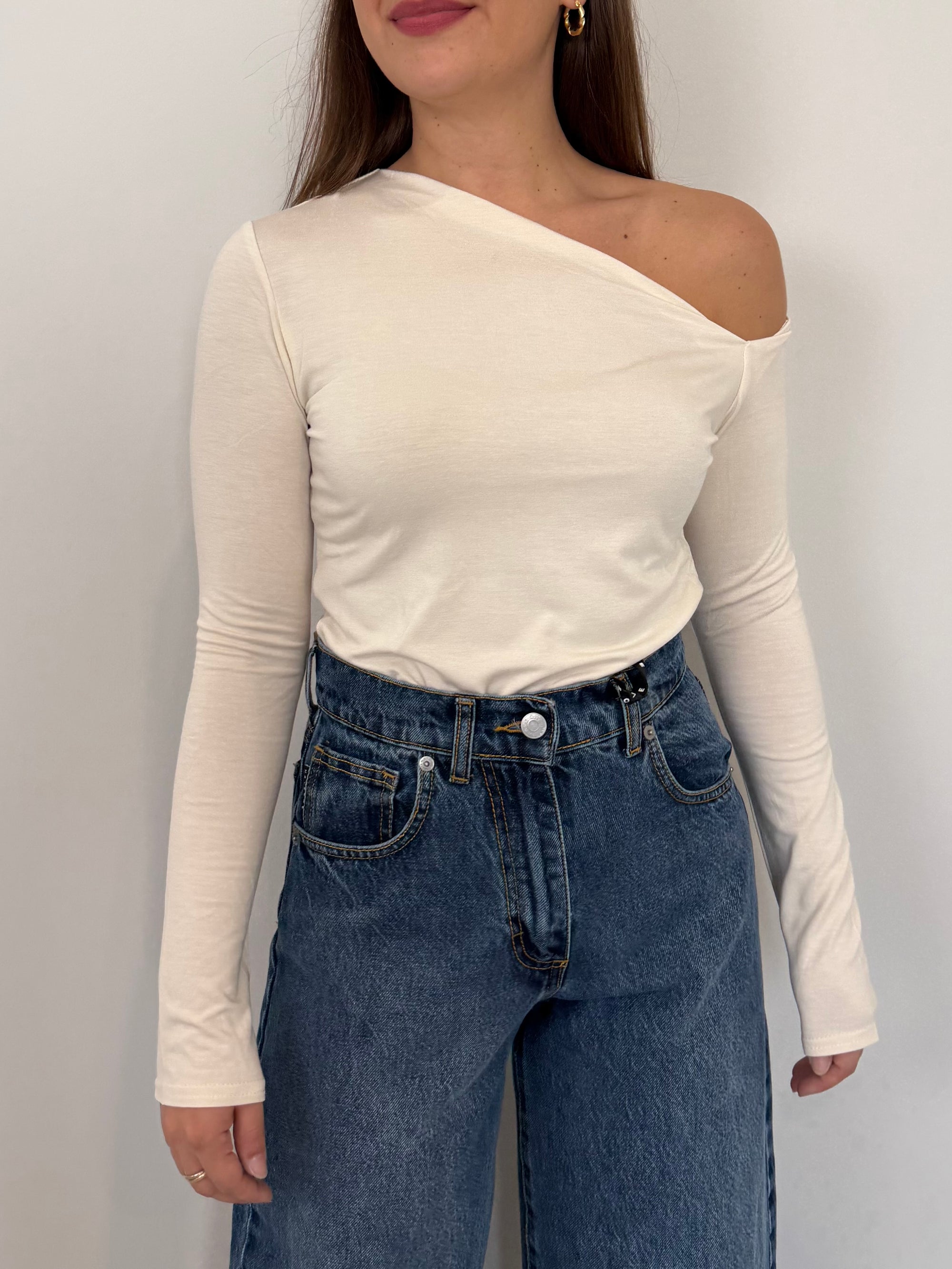 SusyMix - Maglia cutout panna