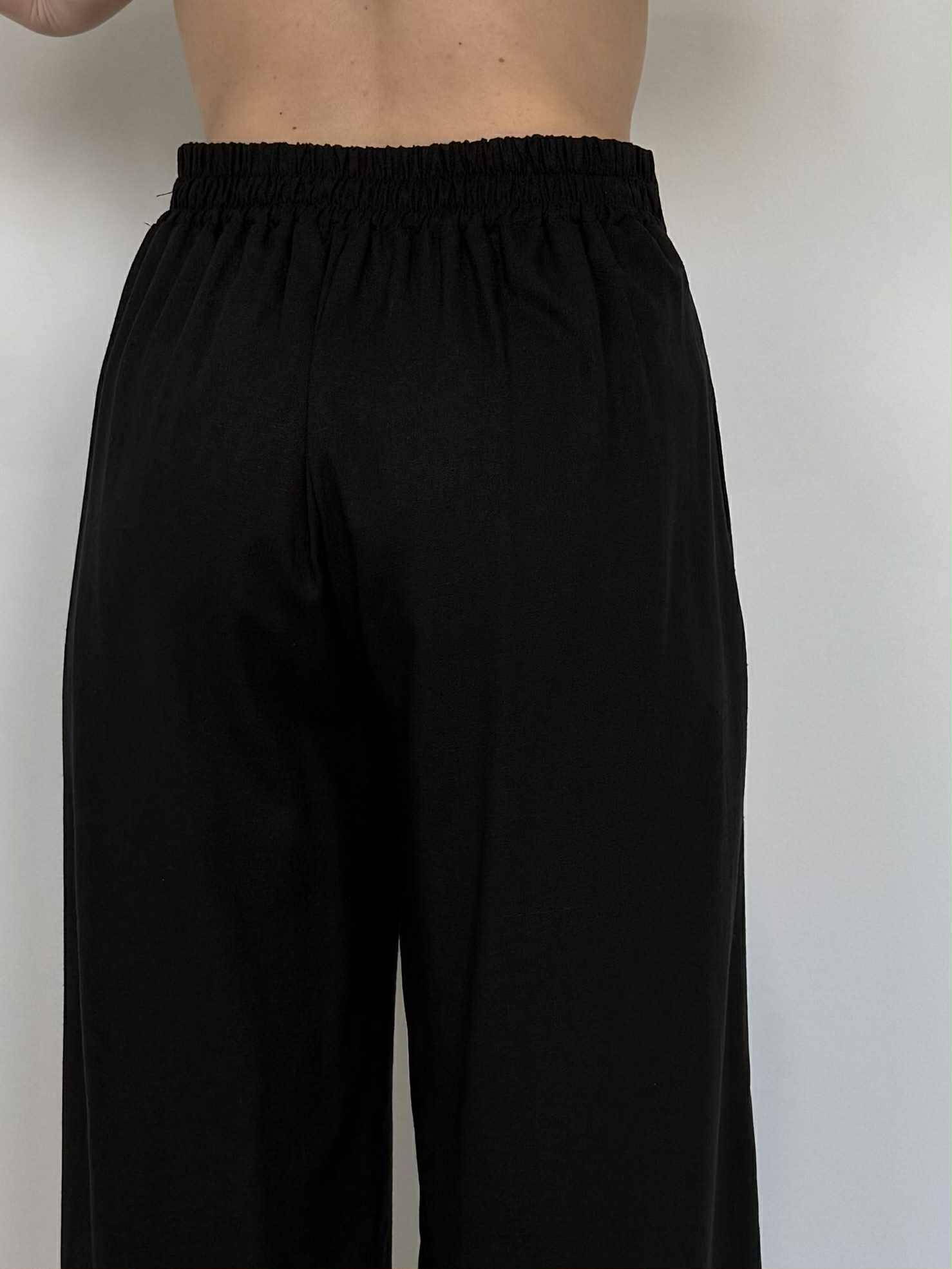 Haveone - Pantalone lino nero