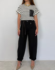 SusyMix - Pantalone stellina paracudete nero