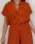 Tensione In - Camicia in viscosa papaya