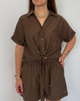 Haveone - Camicia goffrata con fiocco moro