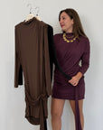 Haveone - Abito in modal con drappeggio