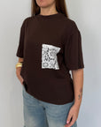 Tensione In - T-shirt con tasca in pizzo moro