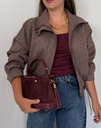 SusyMix - Bomber check bordeaux e blu