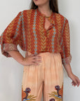 Haveone - Camicia con trama intreccio