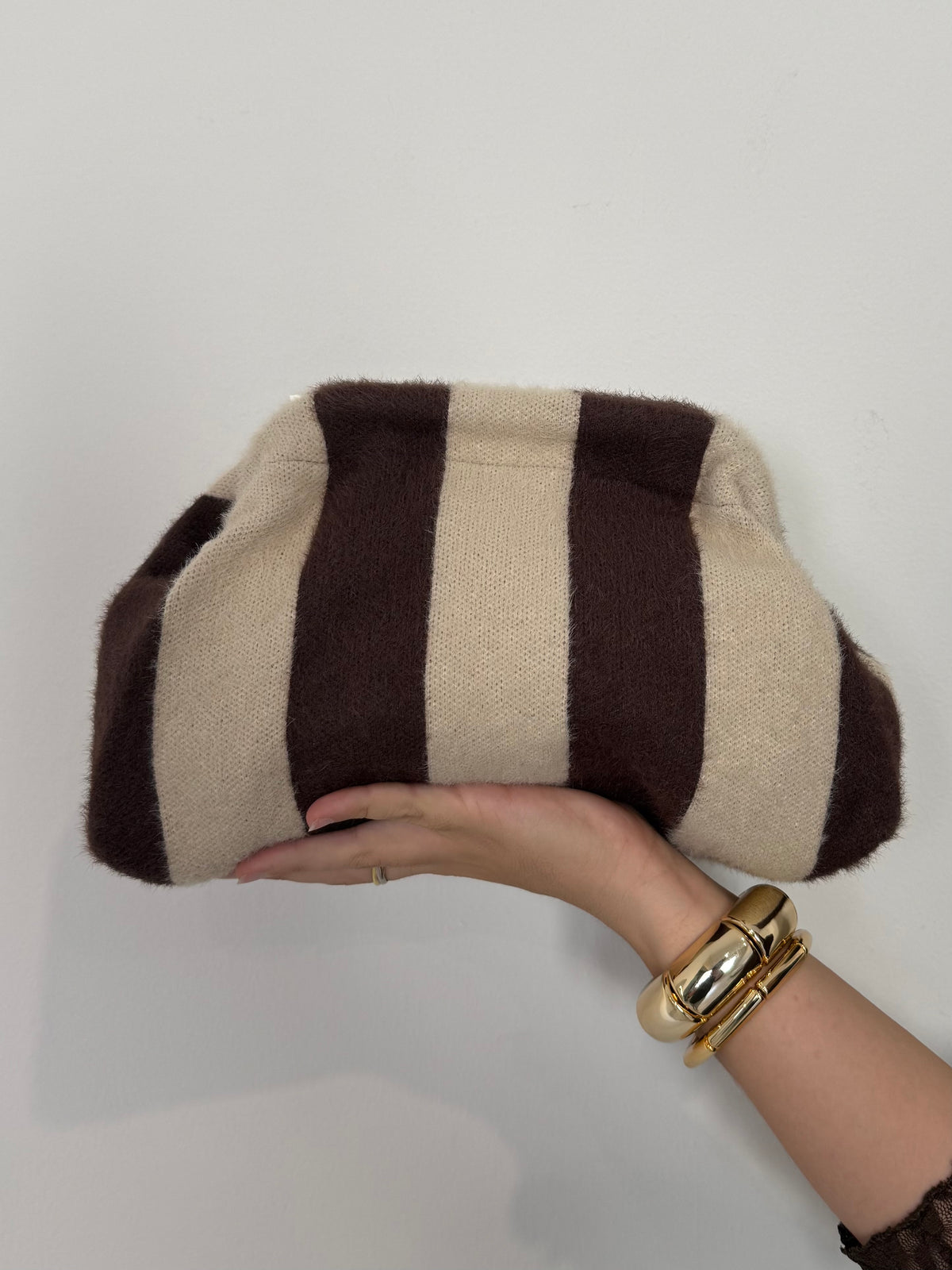 Civico23 - Borsa pouf pois moro/beige