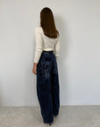 Motel - Jeans con ricami floreali