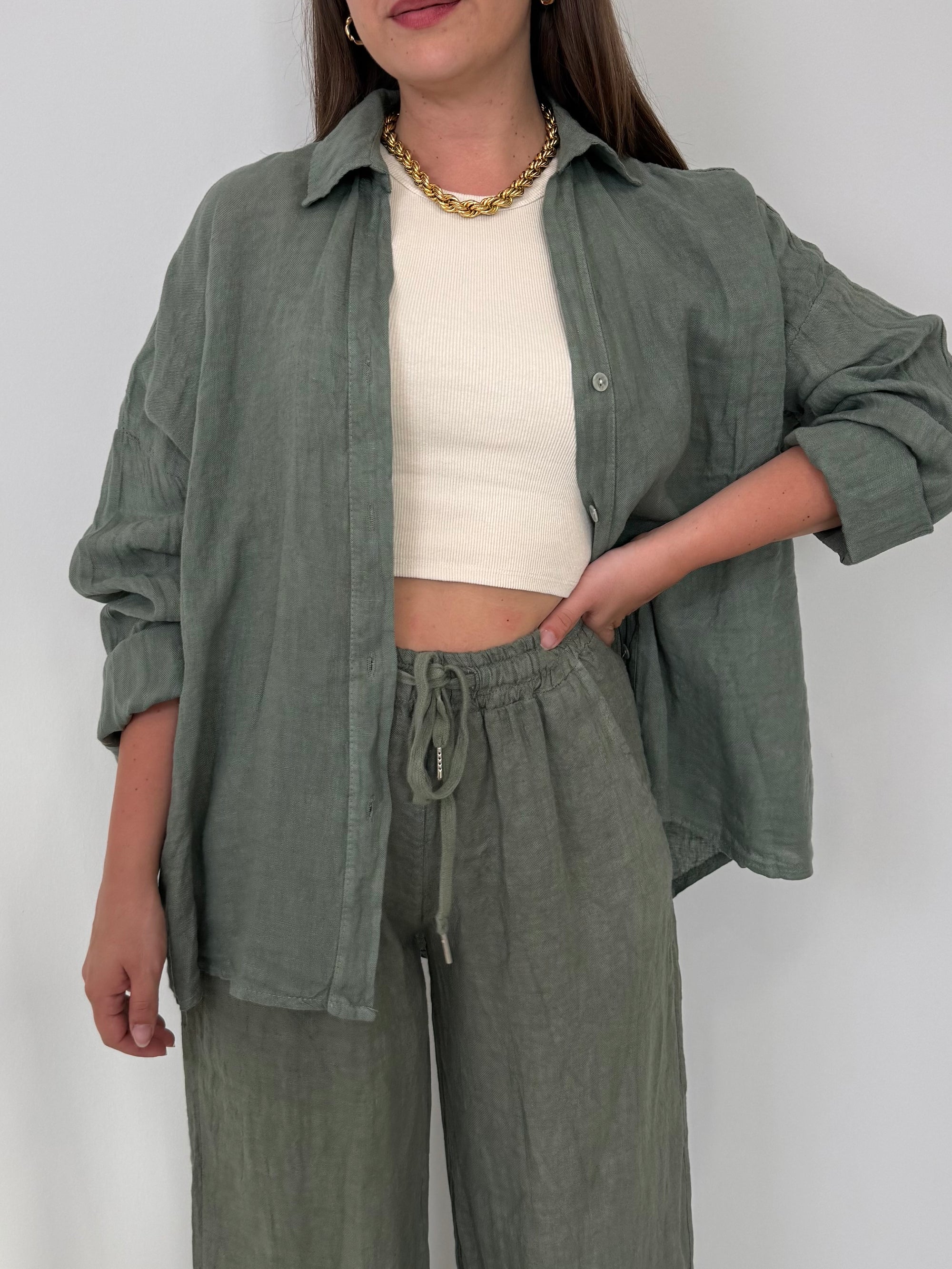 Civico23 - Completo in lino militare