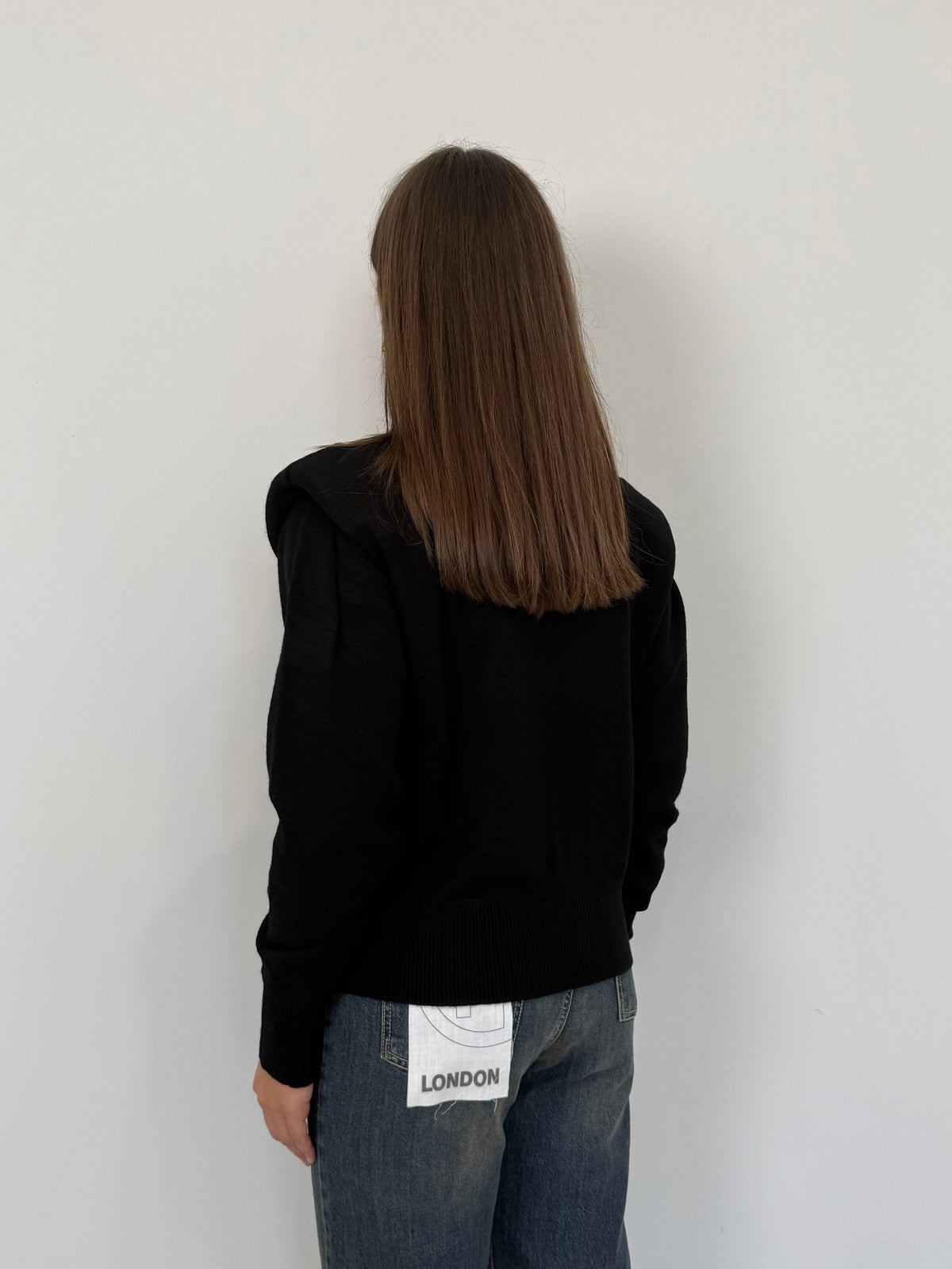 Haveone - Maglioncino con spalline nero