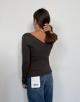 SusyMix - Maglia doppia scollo V moro