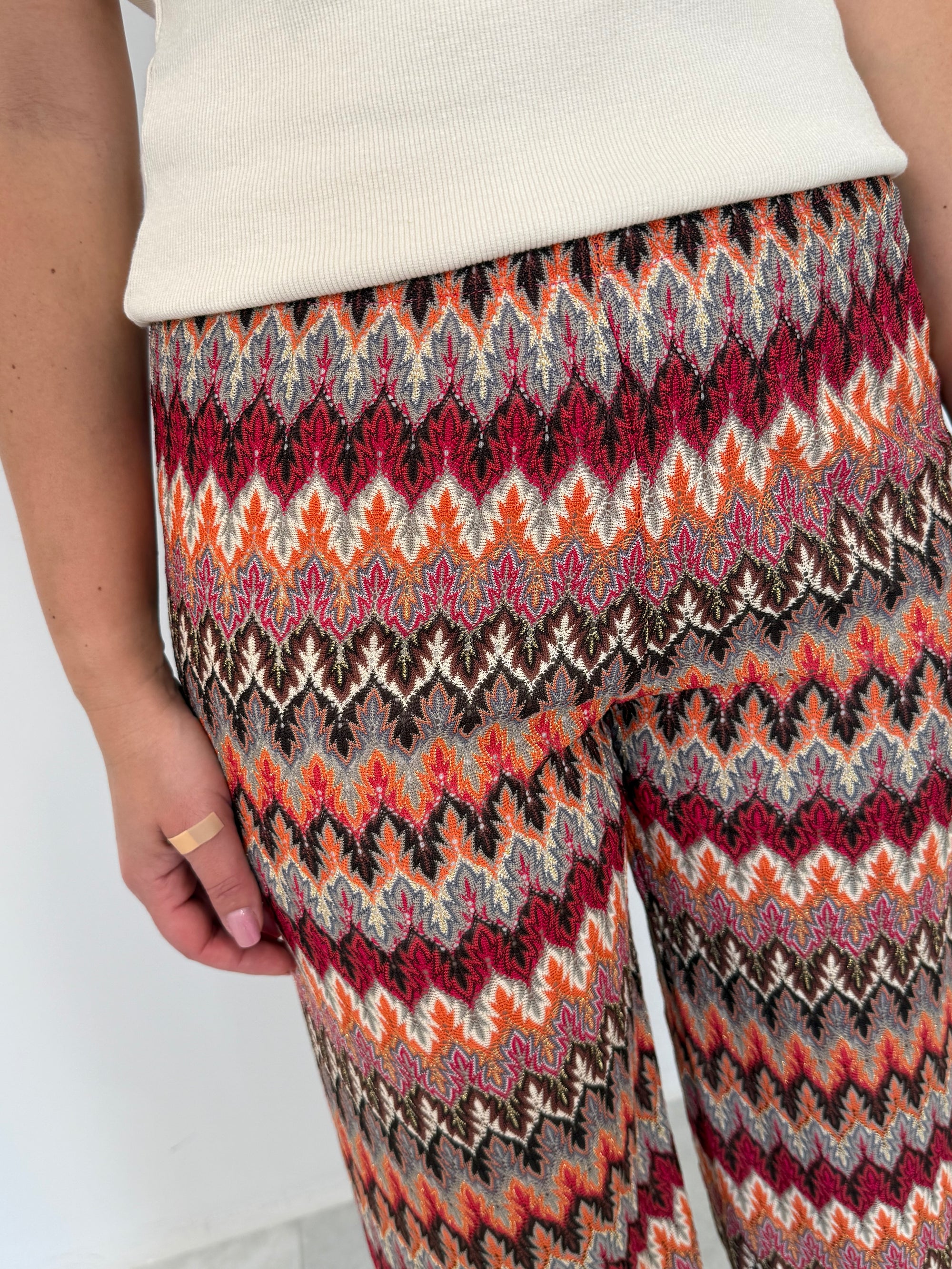 SusyMix - Pantalone zigzag rosso