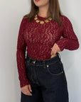 Haveone - Body in pizzo bordeaux