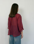 Haveone - Camicia righe fini mattone