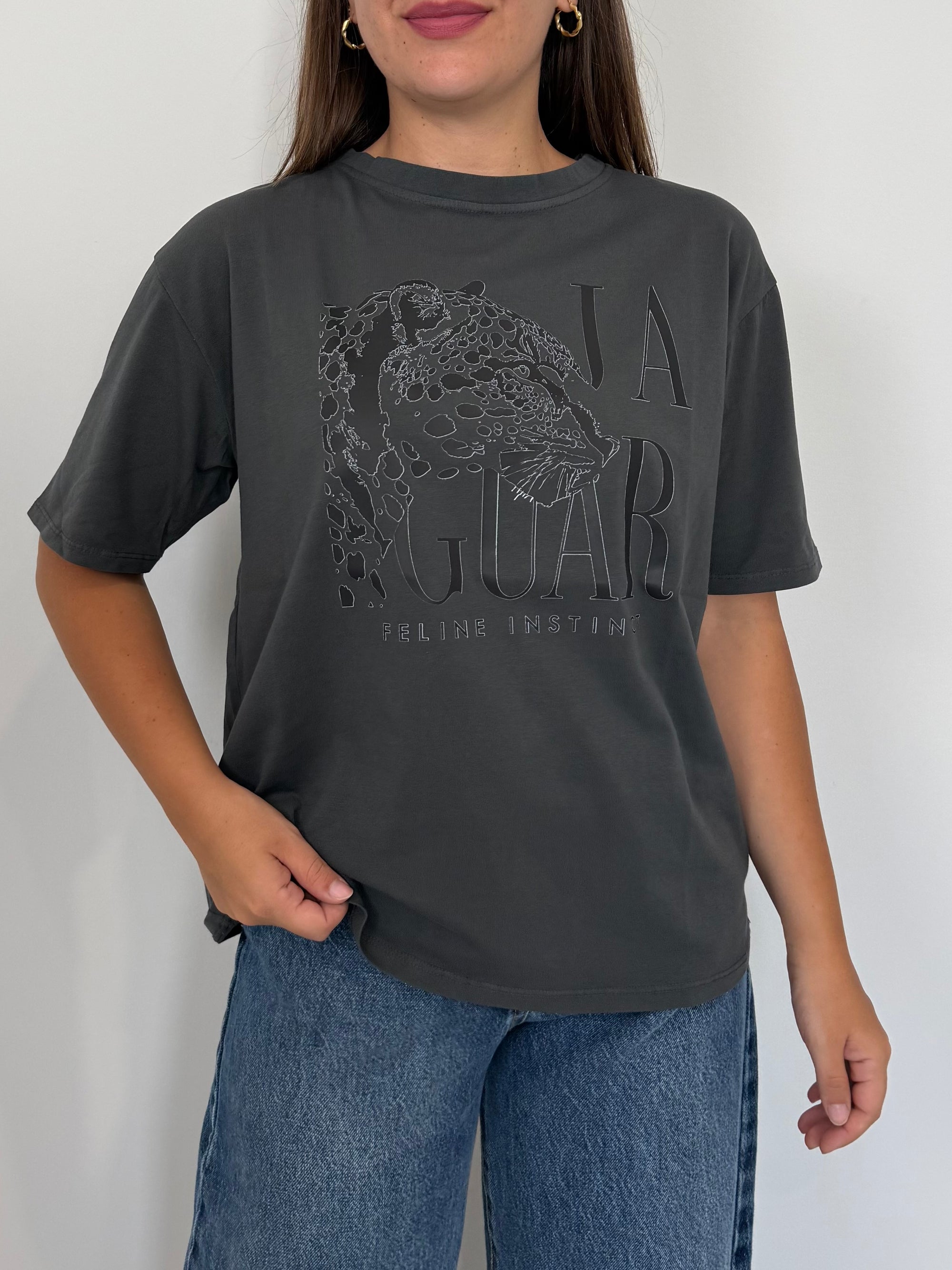 SusyMix - T-shirt giaguar stonewash