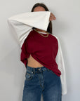 Haveone - Maglia street Bicolor bordeaux