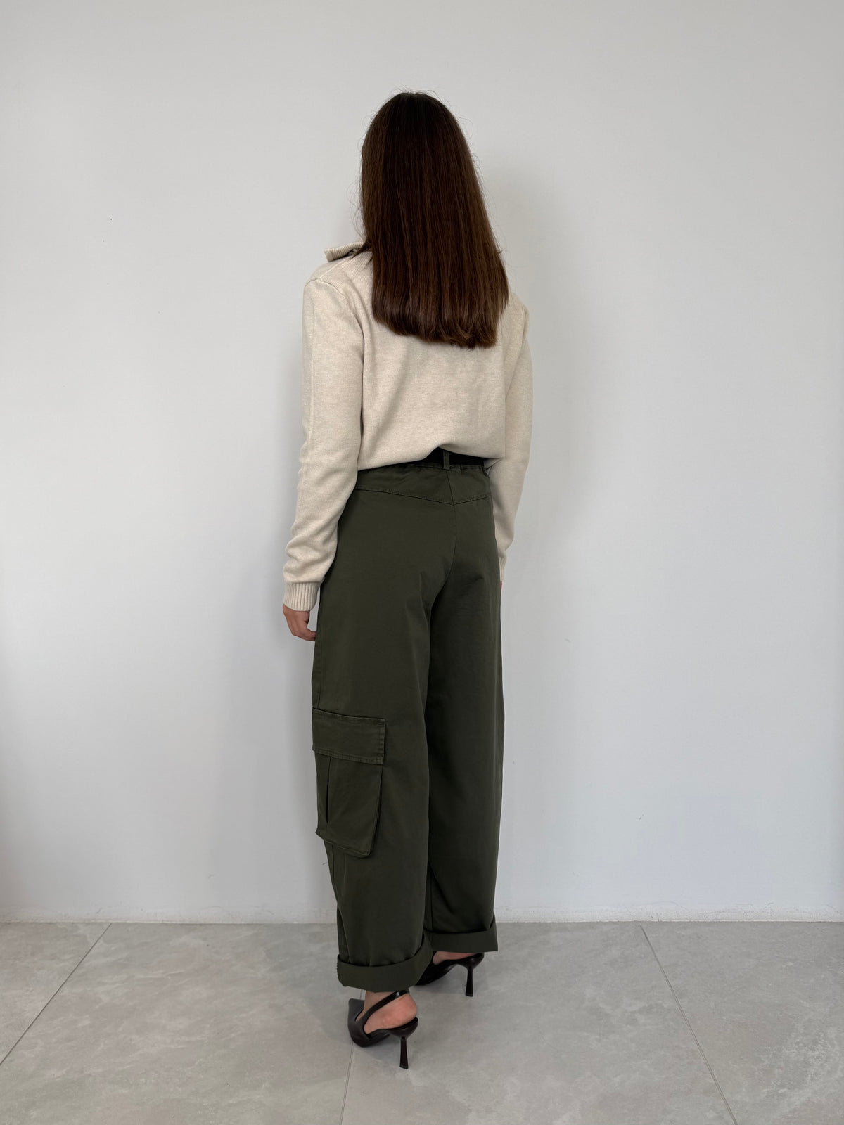 SusyMix - Pantalone ovetto cargo verde