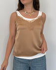 Haveone - Canotta doppia camel/bianco