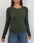 Haveone - Maglia girocollo manica lunga verde