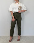 Tensione In - Pantalone sigaretta verde