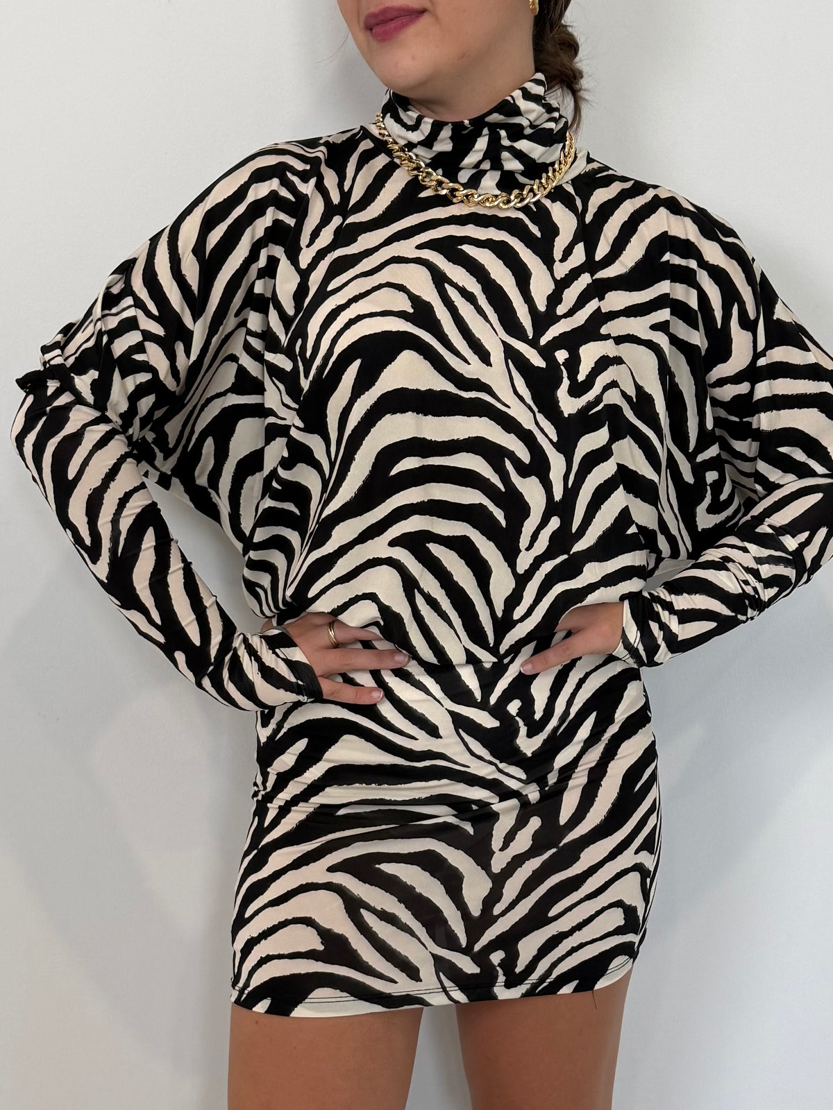 Tensione In - Mini abito zebra