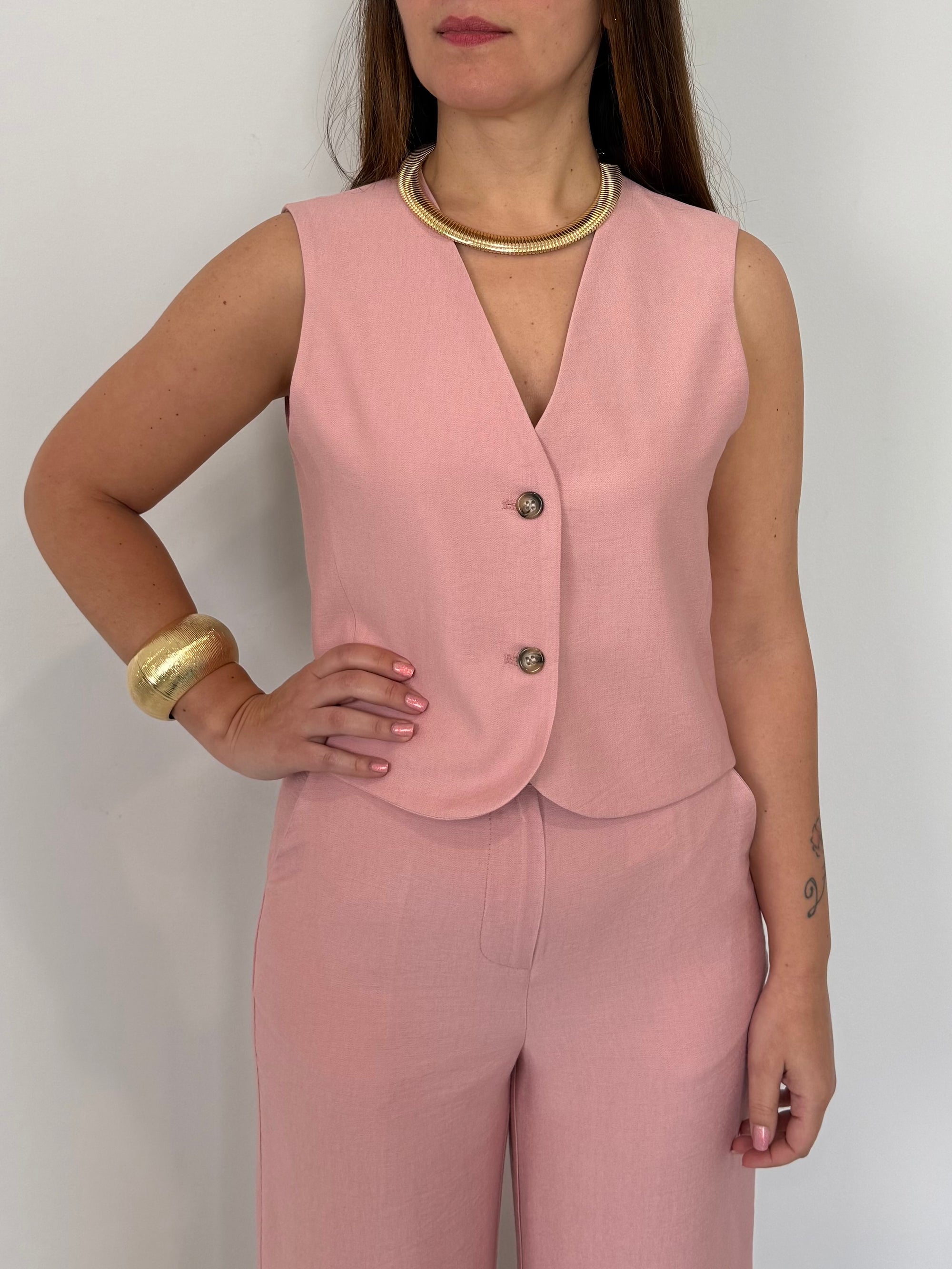 Haveone - Gilet easy rosa