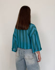 Tensione - Camicia righe acquamarina