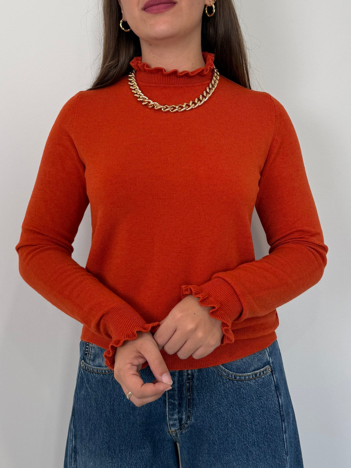 Haveone - Maglioncino frufru arancio