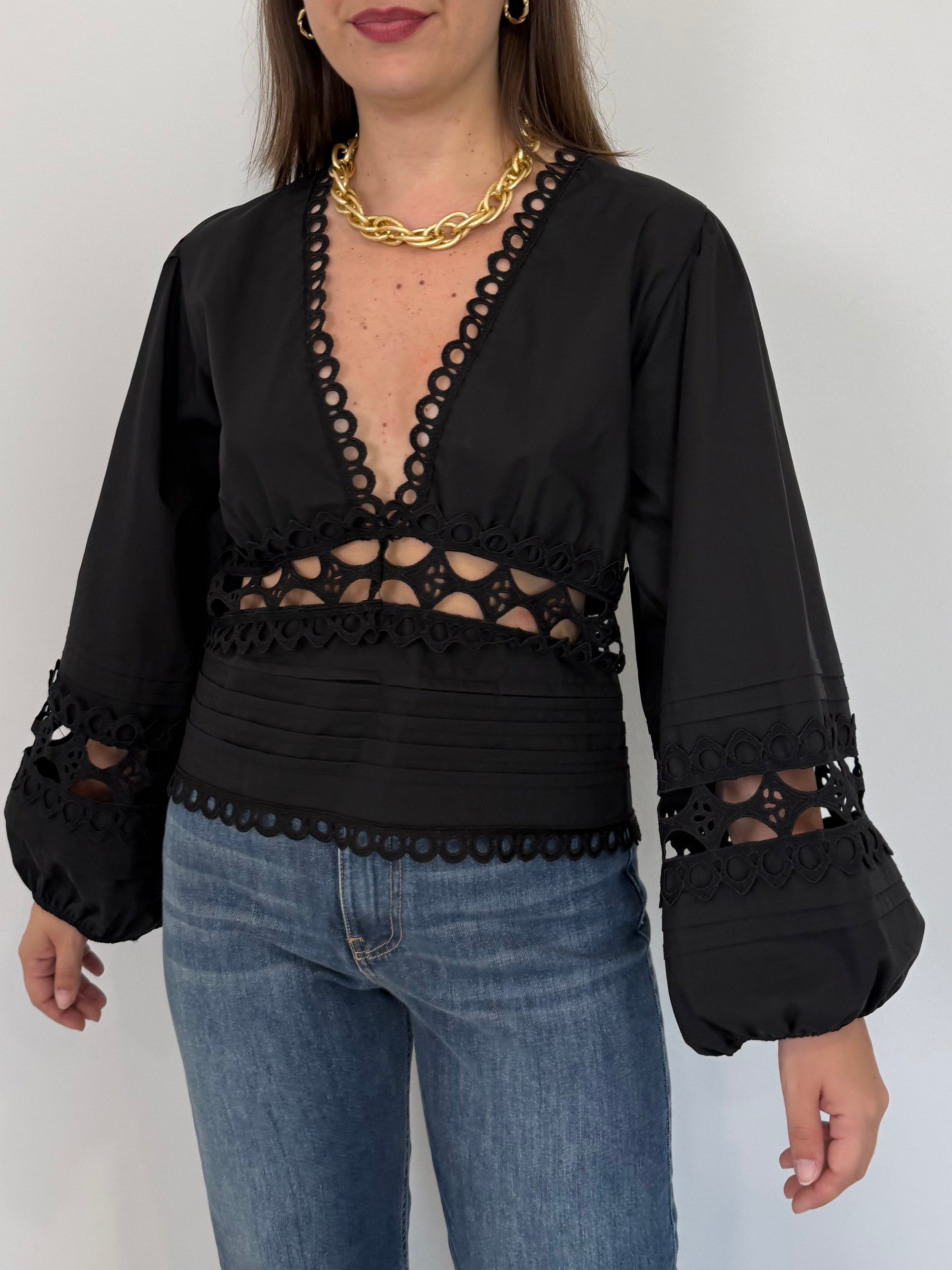Tensione In - Camicia in pizzo nero