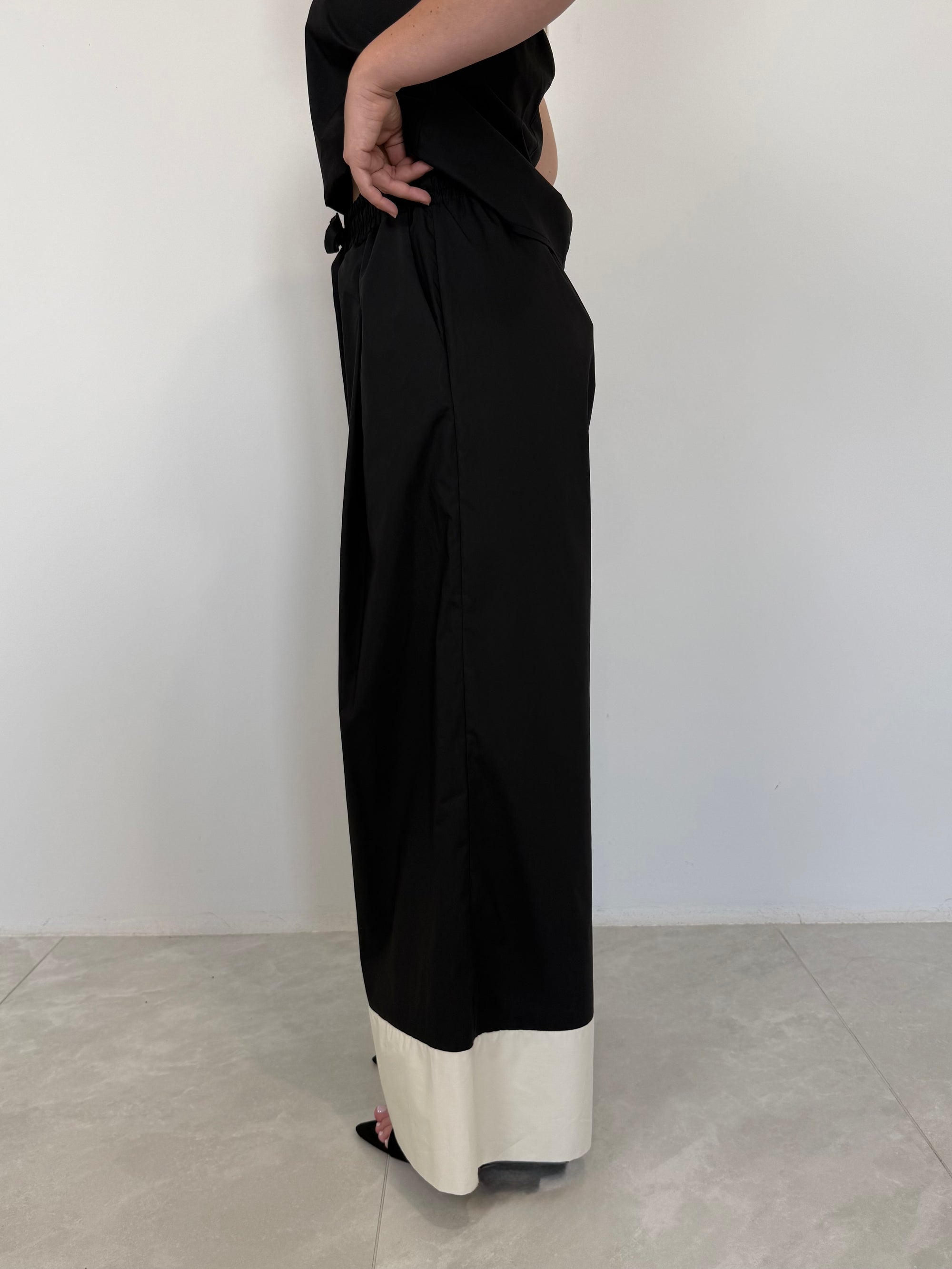 Tensione In - Pantalone palazzo bicolor