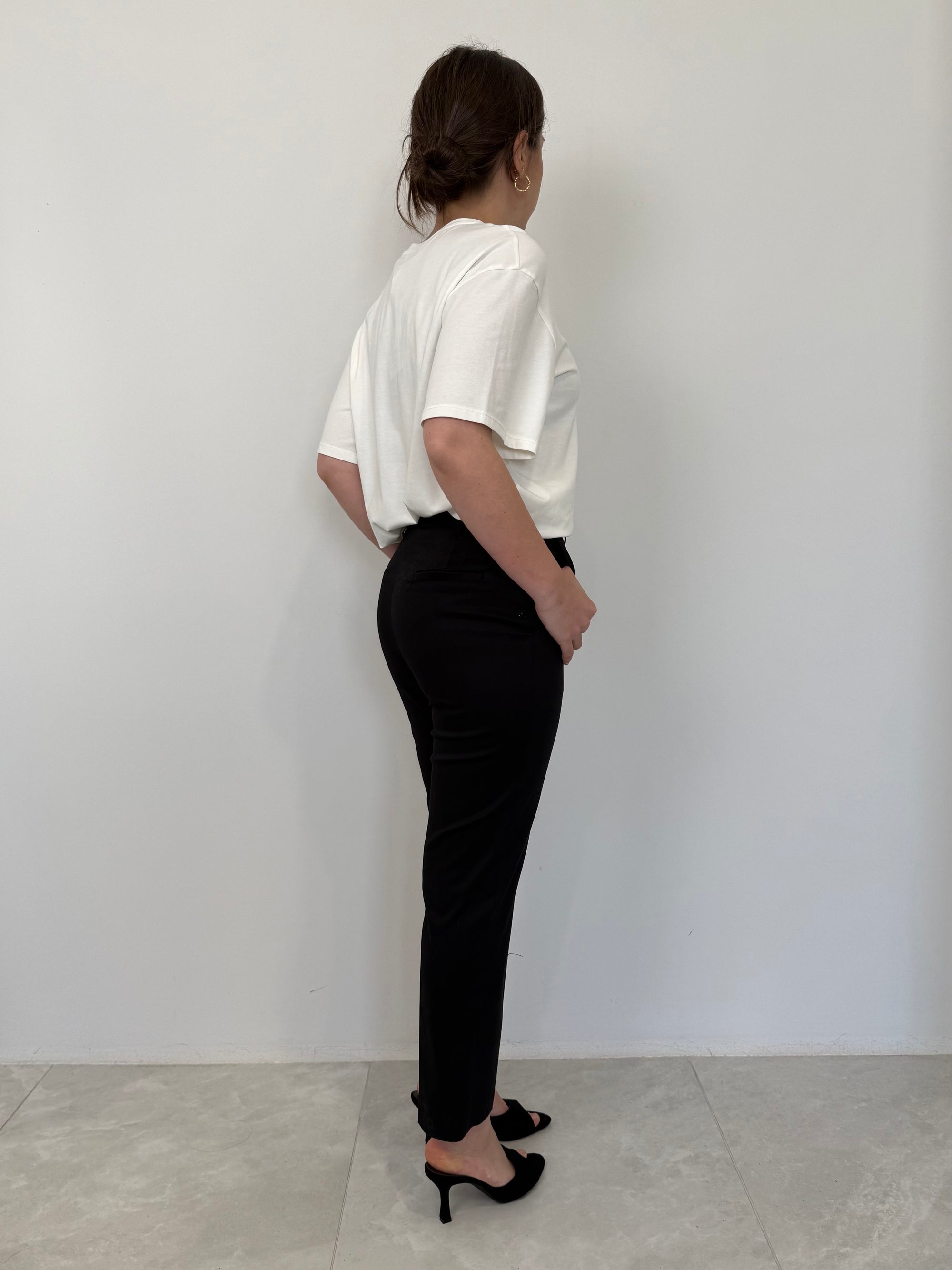 Tensione In - Pantalone sigaretta nero
