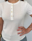 Tensione In - T-shirt serafino tessuto ricamato