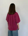 SusyMix - Camicia in cupro con tasca paillettes