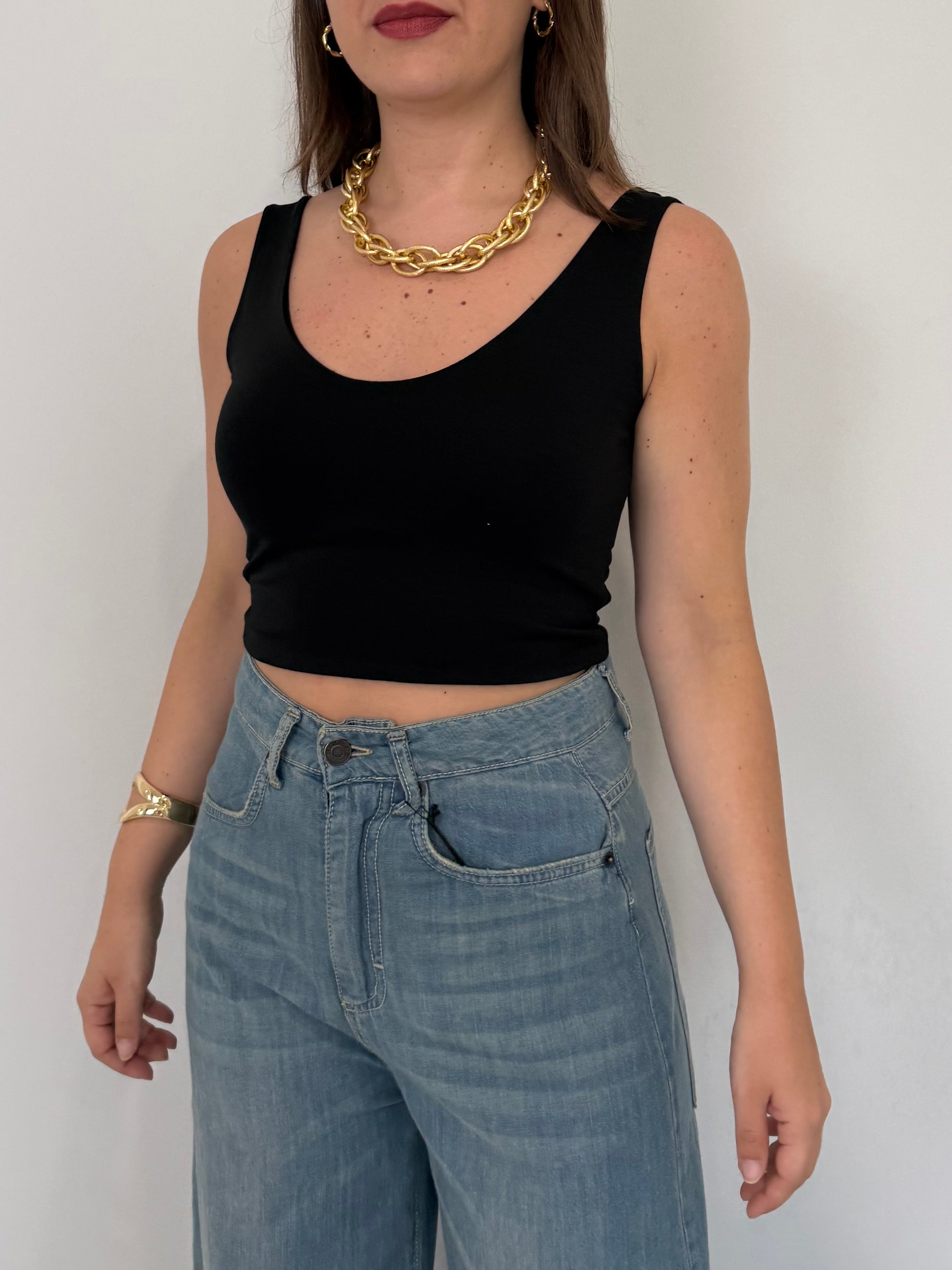 SusyMix - Canotta crop nera