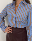 SusyMix - Camicia bacchette celeste